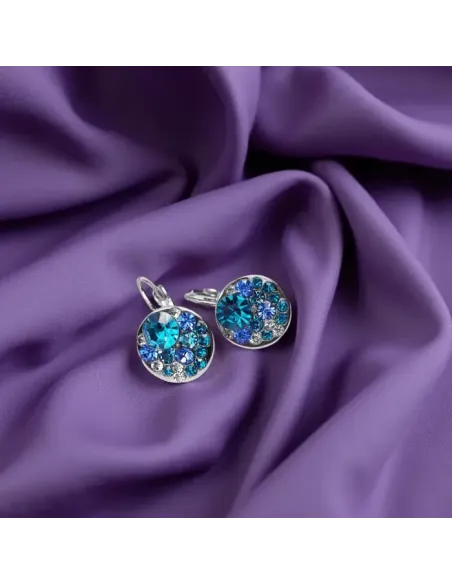 Náušnice Brillance Blue Dream s krystaly Swarovski®
