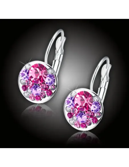 Náušnice Brillance Pink Dream s krystaly Swarovski®