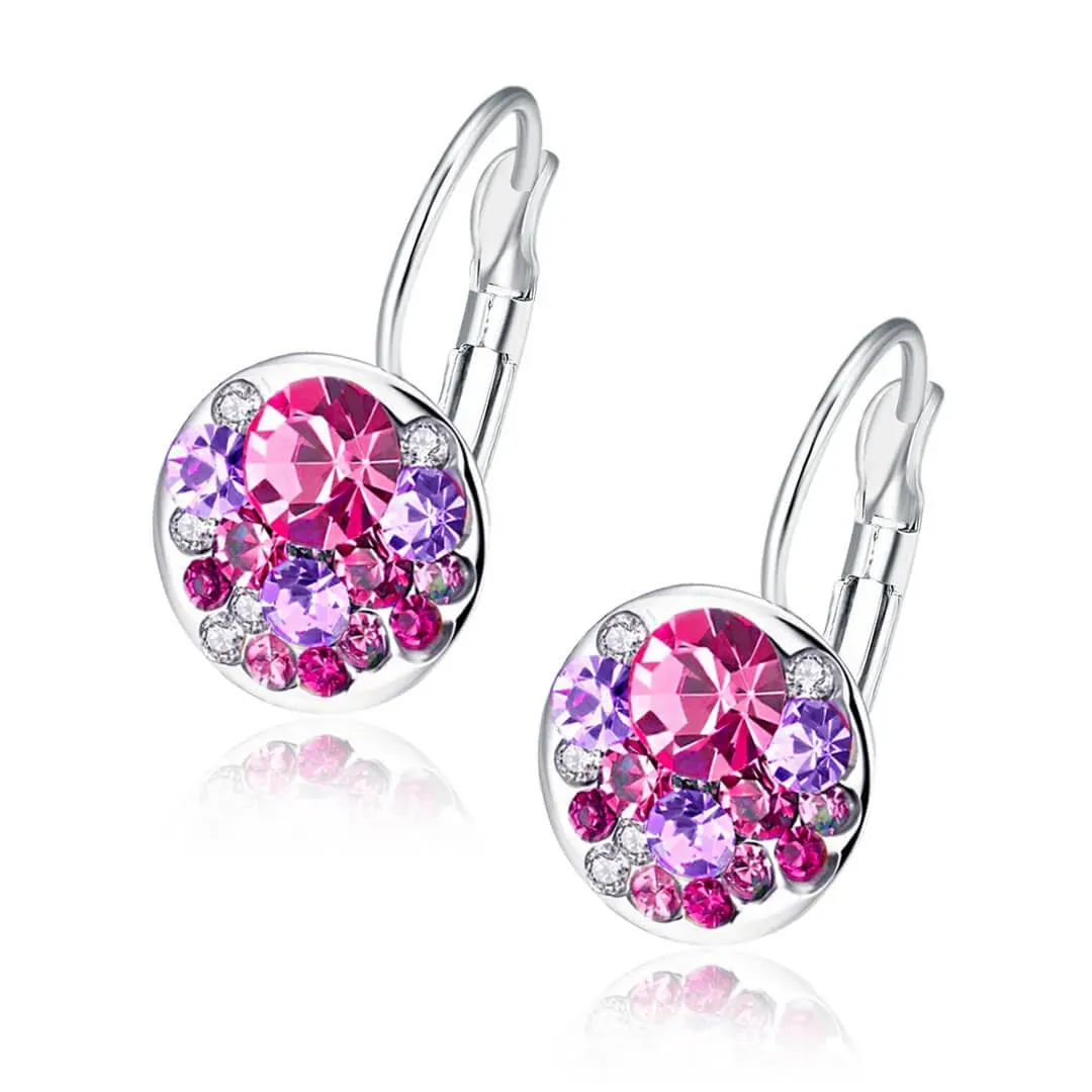 Náušnice Brillance Pink Dream s krystaly Swarovski®