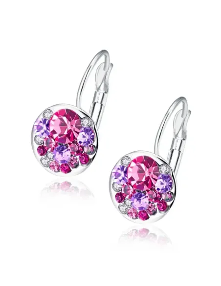 Náušnice Brillance Pink Dream s krystaly Swarovski®