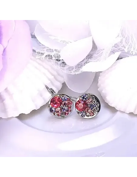 Náušnice Brillance Pink Dream s krystaly Swarovski®