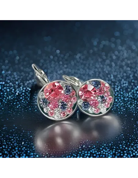 Náušnice Brillance Pink Dream s krystaly Swarovski®