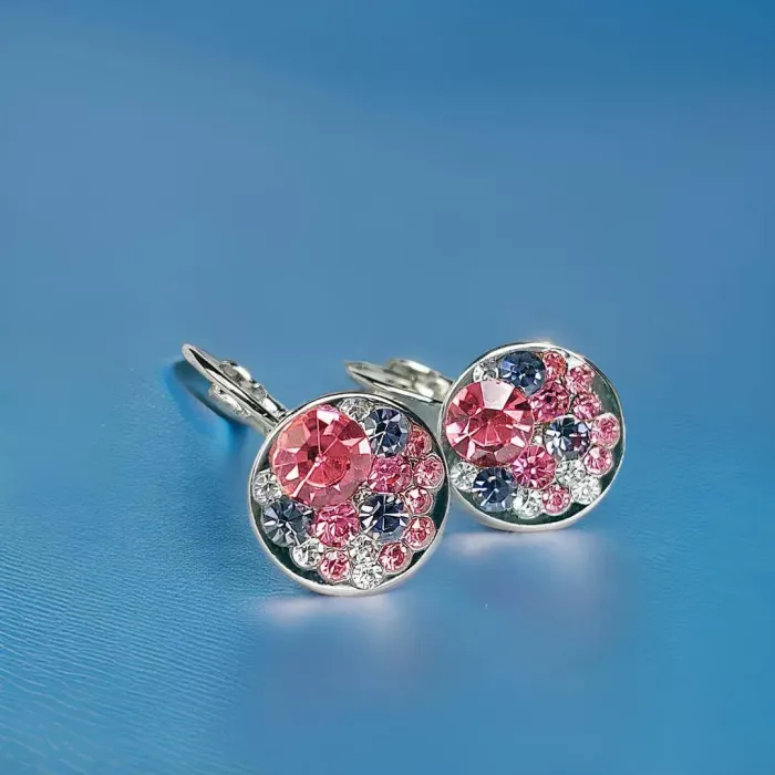 Náušnice Brillance Pink Dream s krystaly Swarovski®