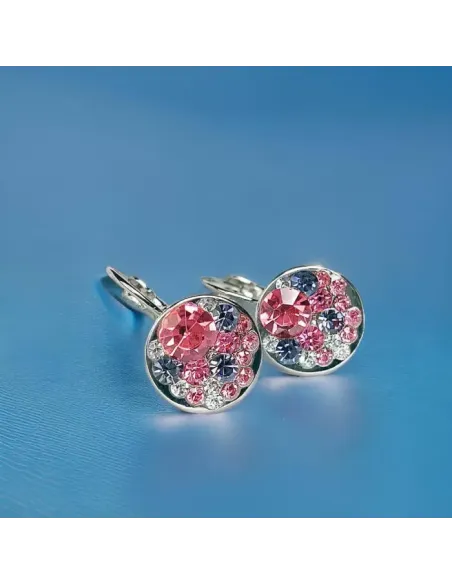 Náušnice Brillance Pink Dream s krystaly Swarovski®