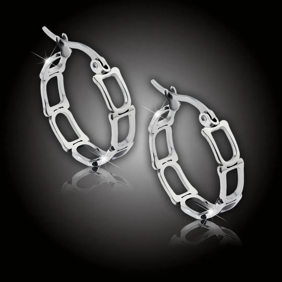 Kruhové náušnice Serenity z chirurgické oceli 2