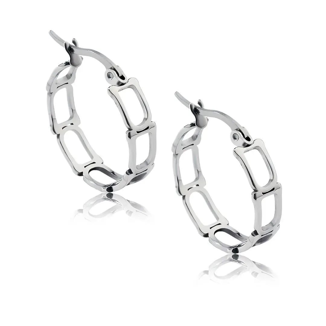 Kruhové náušnice Serenity z chirurgické oceli