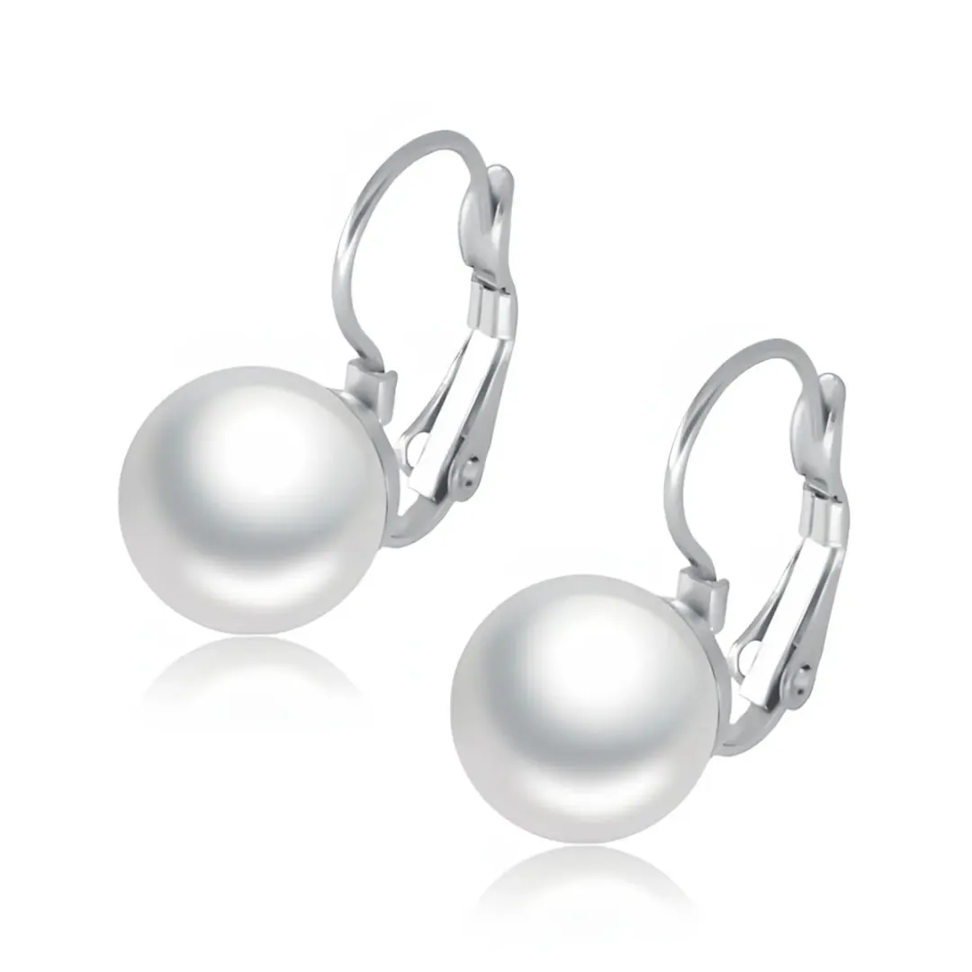 Perlové náušnice Merea White Pearl z chirurgické oceli