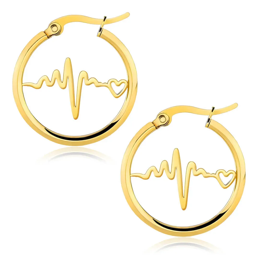 Pozlacené kruhové náušnice Genesis Gold z chirurgické oceli