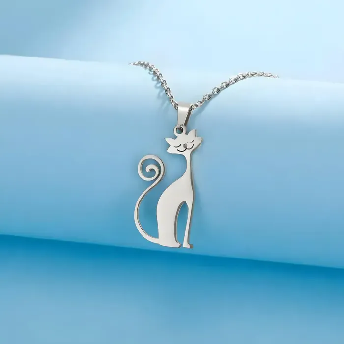 Náhrdelník Kočička z chirurgické oceli