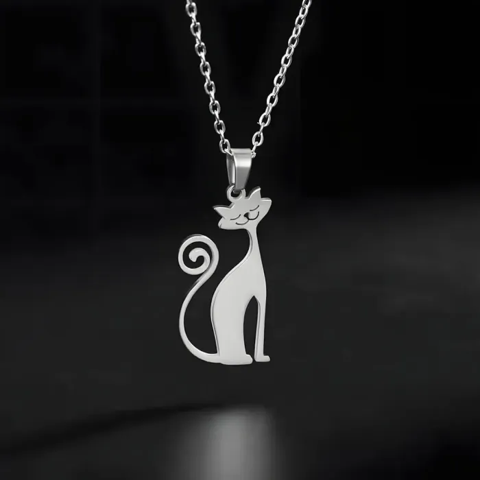 Náhrdelník Kočička z chirurgické oceli