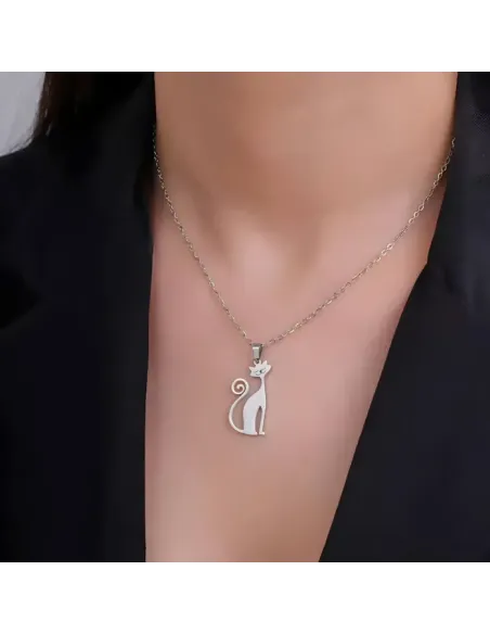 Náhrdelník Kočička z chirurgické oceli