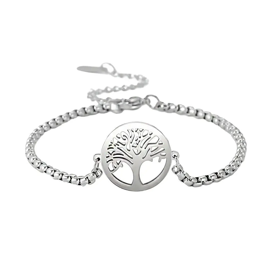 Elegantní nastavitelný náramek Strom života z chirurgické oceli