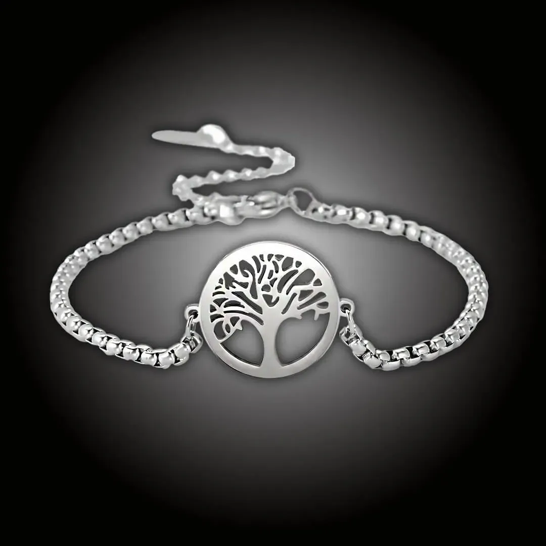 Elegantní nastavitelný náramek Strom života z chirurgické oceli 2