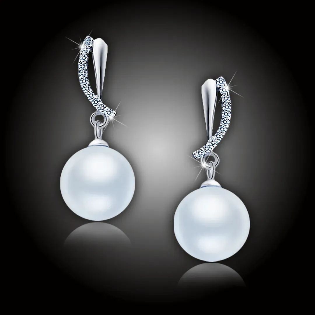 Perlové náušnice Ocean White Pearl 2