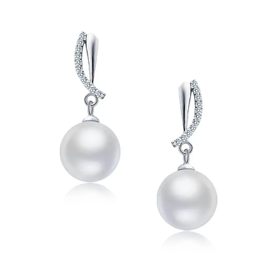 Perlové náušnice Ocean White Pearl