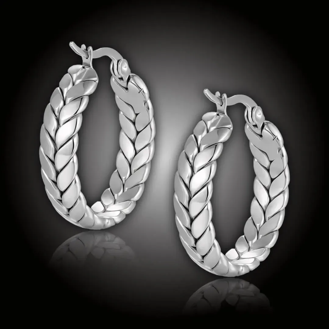 Elegantní kruhové náušnice Samantha z chirurgické oceli 2