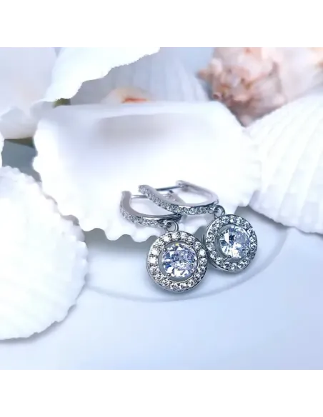 Visací náušnice Brillance Anthea s krystaly Swarovski®