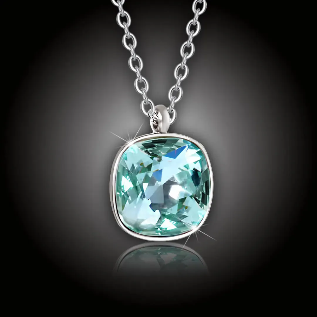 Náhrdelník Princess Aquamarine s krystalem Swarovski® z chirurgické oceli 2