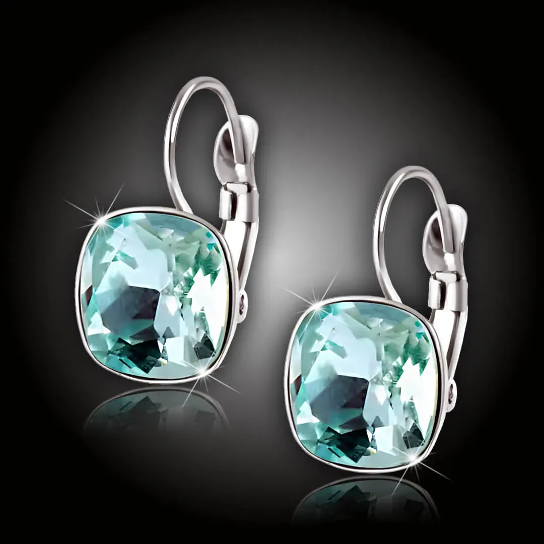Náušnice Princess Aquamarine s krystalem Swarovski® z chirurgické oceli 2