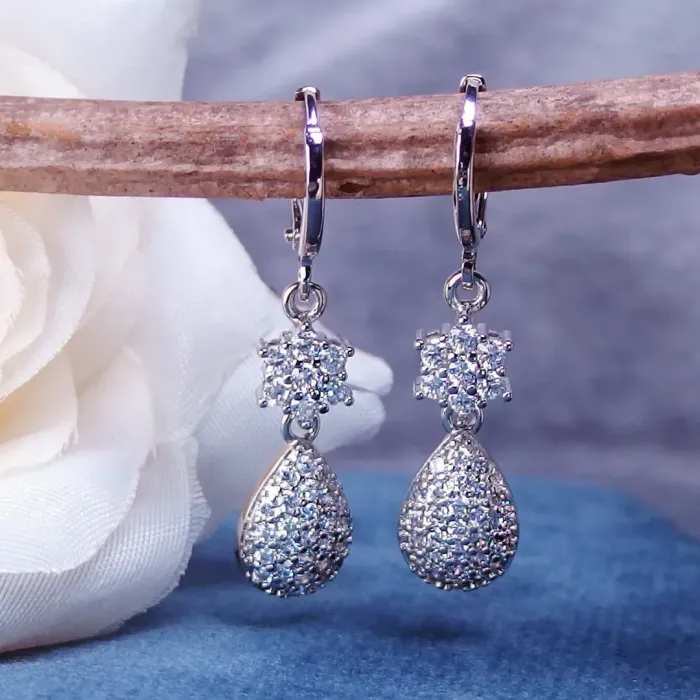 Třpytivé náušnice La Diamantina Arabella se zirkony