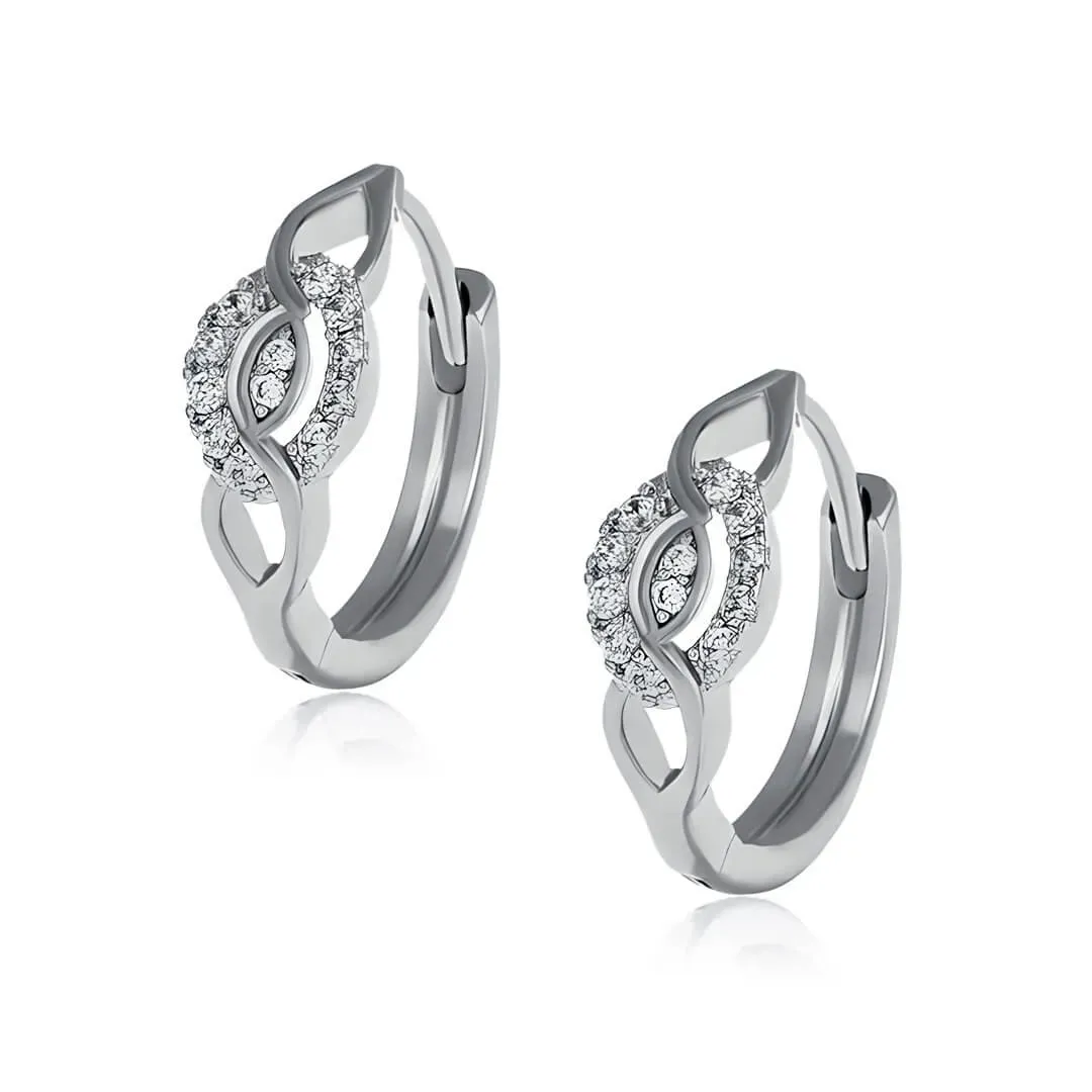 Třpytivé náušnice Brillance Nefertiti marquise se zirkony