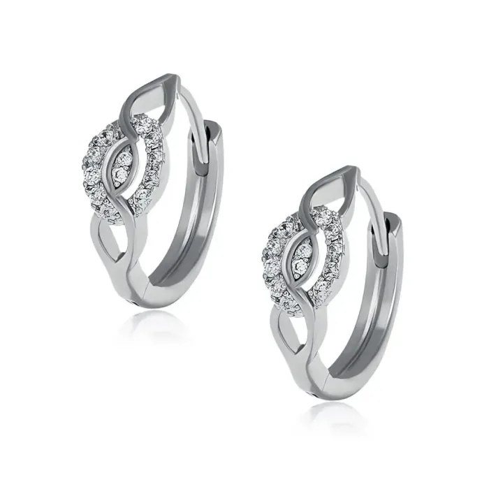 Třpytivé náušnice Brillance Nefertiti marquise se zirkony