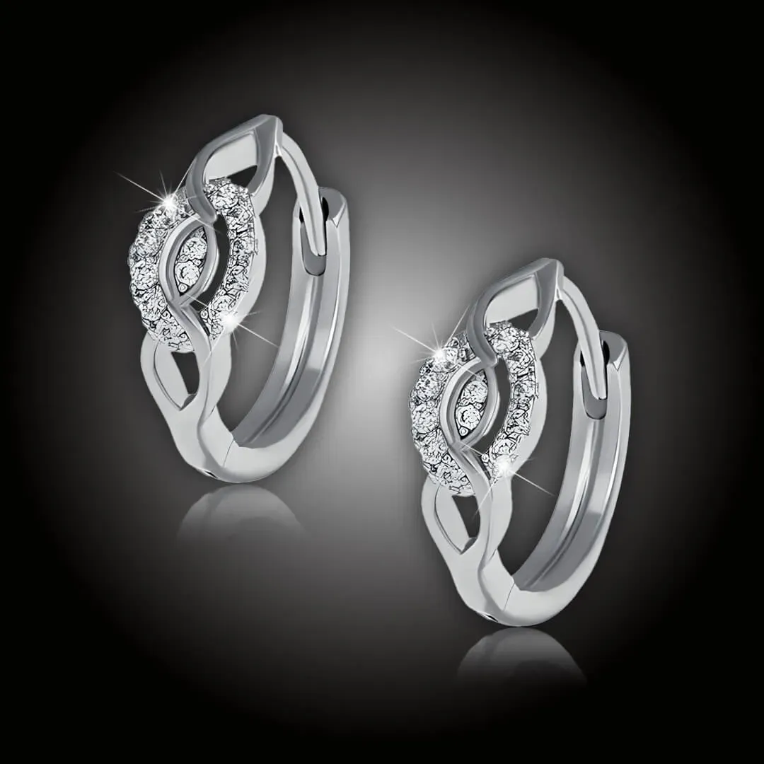 Třpytivé náušnice Brillance Nefertiti marquise se zirkony 2