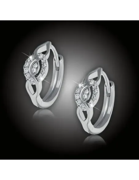 Třpytivé náušnice Brillance Nefertiti marquise se zirkony