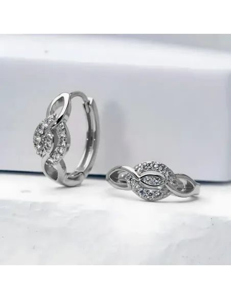 Třpytivé náušnice Brillance Nefertiti marquise se zirkony