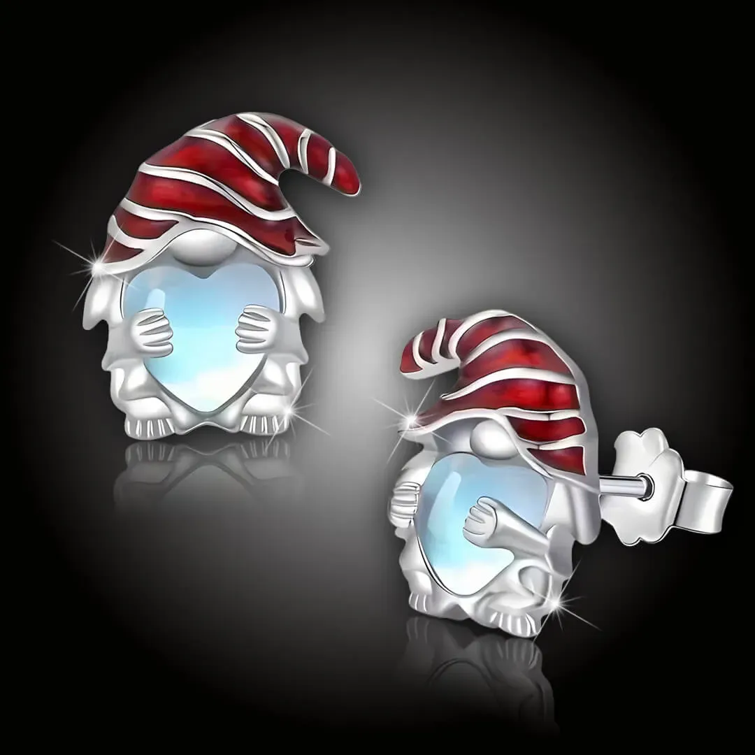 Náušnice Brillance Skřítek s měsíčním srdcovým kamenem 2