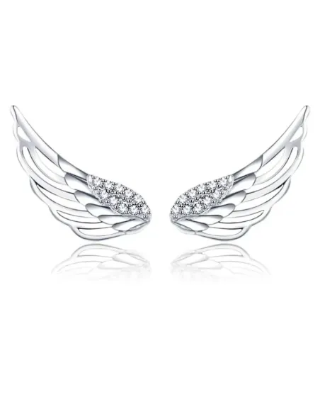 Stříbrné náušnice Charming Angel Wings