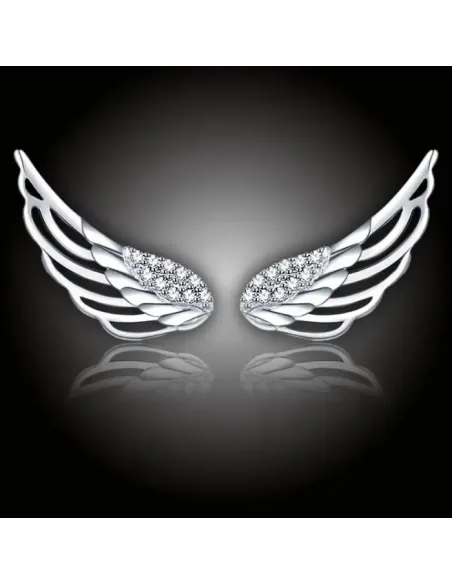 Stříbrné náušnice Charming Angel Wings