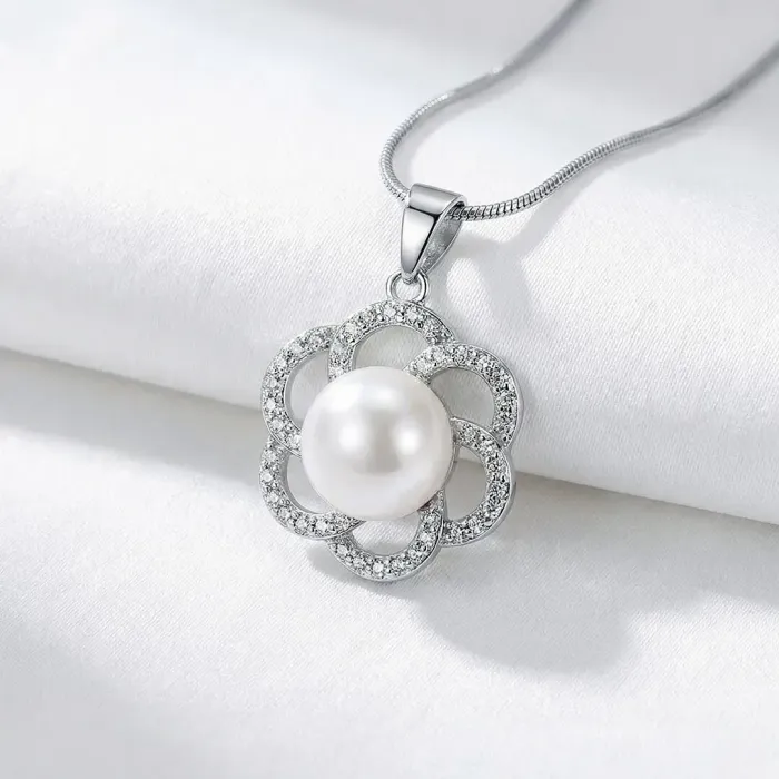 Romantický perlový náhrdelník Pearl Flower