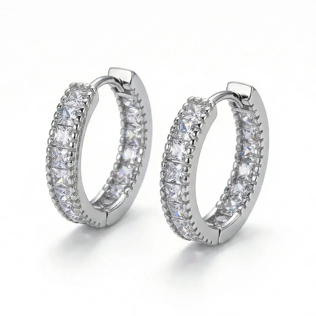 Kruhové náušnice La Diamantina Asteria se zirkony