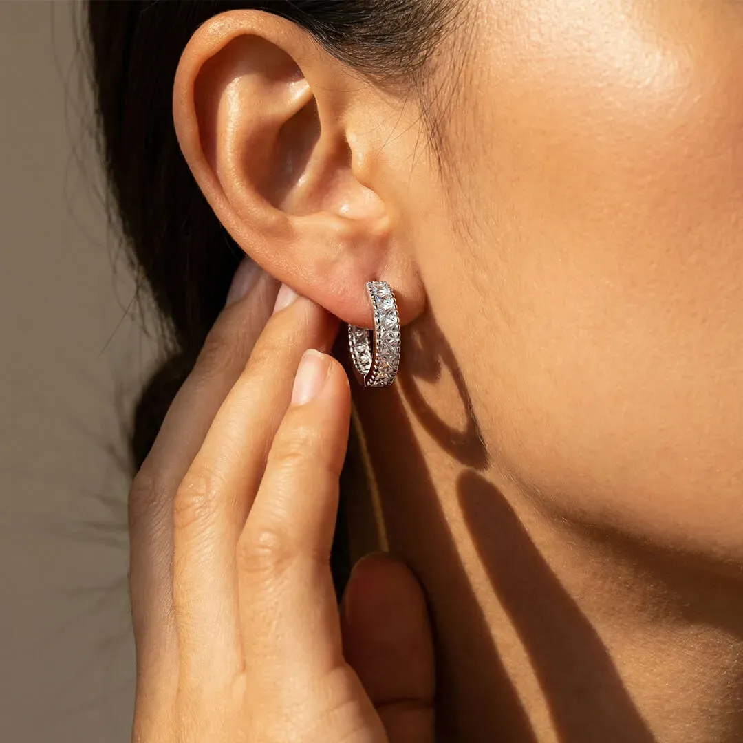 Kruhové náušnice La Diamantina Asteria se zirkony 2