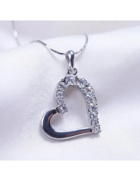 Náhrdelník Velké srdce s čirými krystaly Swarovski®