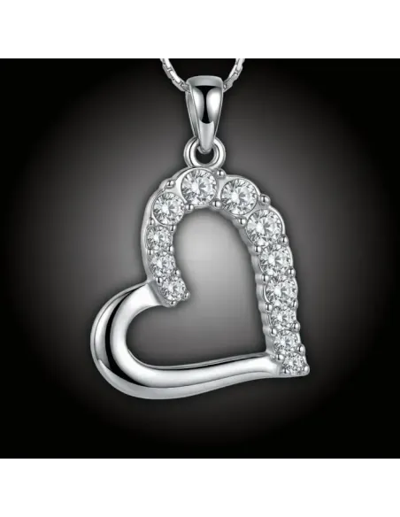 Náhrdelník Velké srdce s čirými krystaly Swarovski®