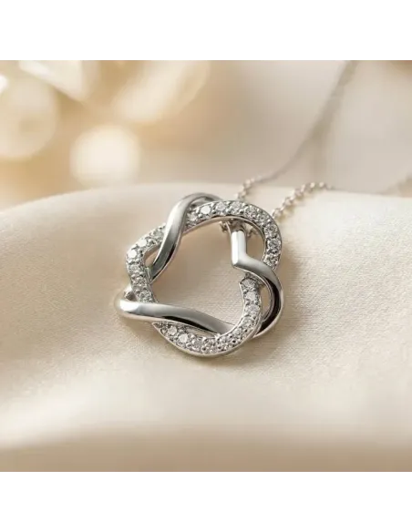 Propletená velká srdce s krystaly Swarovski®