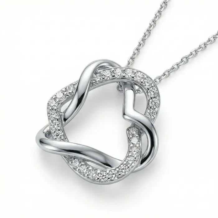 Propletená velká srdce s krystaly Swarovski®