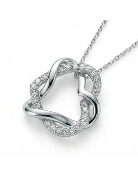 Propletená velká srdce s krystaly Swarovski®