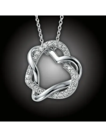 Propletená velká srdce s krystaly Swarovski®