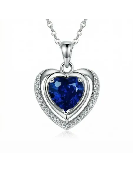 Luxusní náhrdelník Crystal Blue Heart