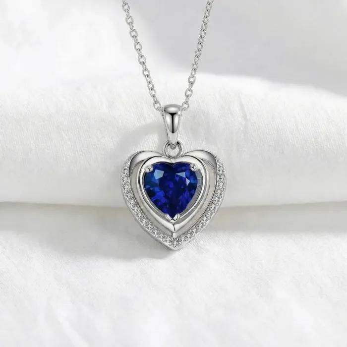Luxusní náhrdelník Crystal Blue Heart