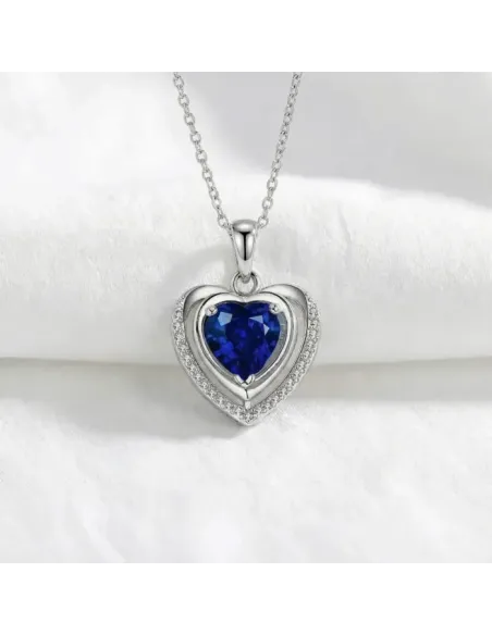 Luxusní náhrdelník Crystal Blue Heart