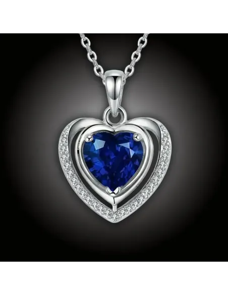 Luxusní náhrdelník Crystal Blue Heart