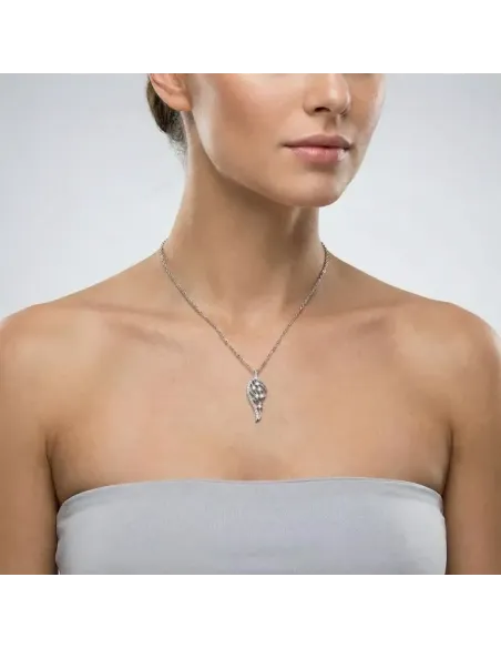 Náhrdelník Angel Wing se zirkony