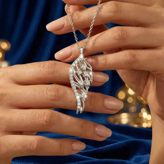 Náhrdelník Angel Wing se zirkony