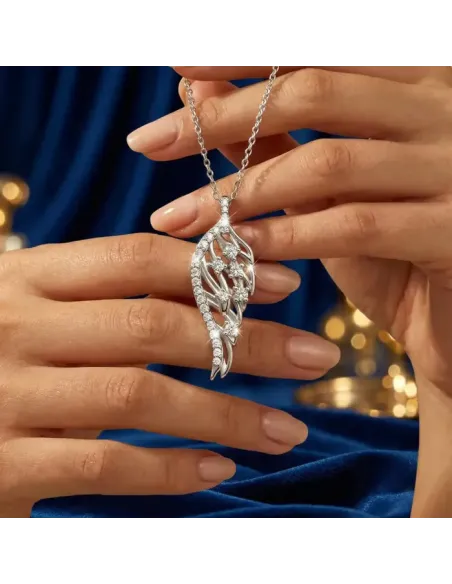 Náhrdelník Angel Wing se zirkony