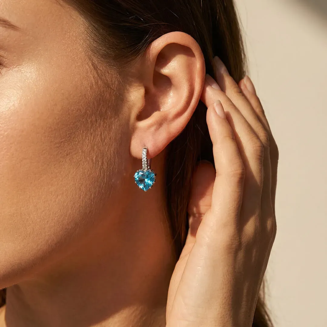 Náušnice Brillance Lovely Lake Blue s krystaly Swarovski® 2