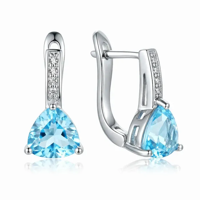 Náušnice Brillance Astrid Light Blue se zirkony